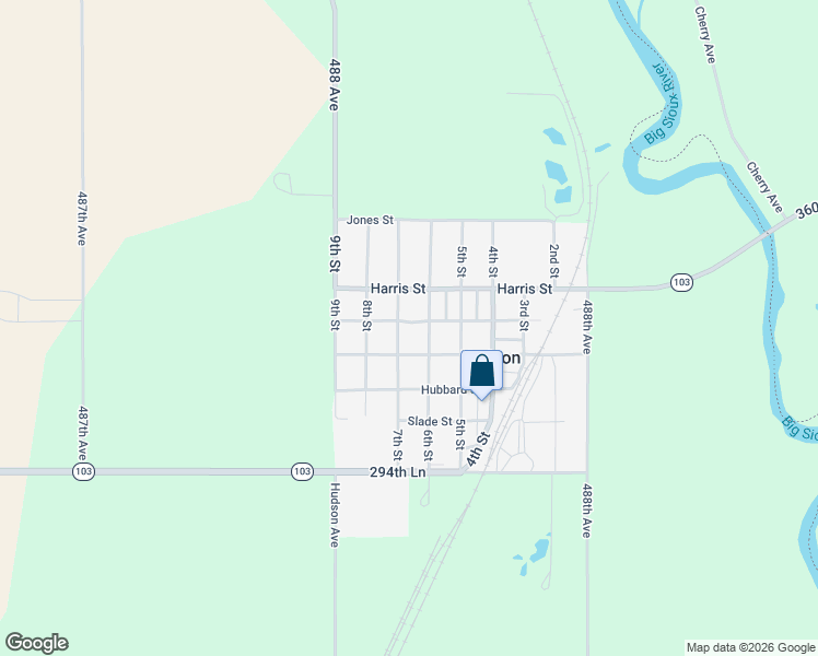 map of restaurants, bars, coffee shops, grocery stores, and more near 511 7th Street in Hawarden