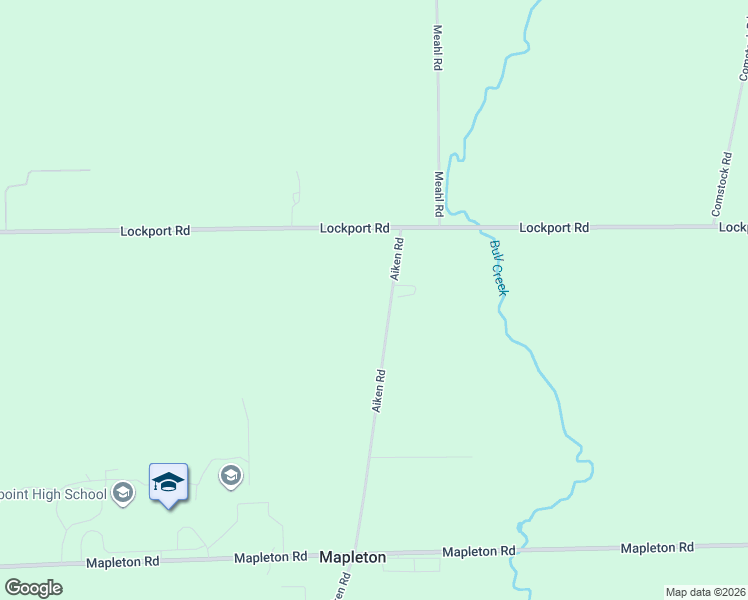 map of restaurants, bars, coffee shops, grocery stores, and more near 6040 Aiken Road in Lockport