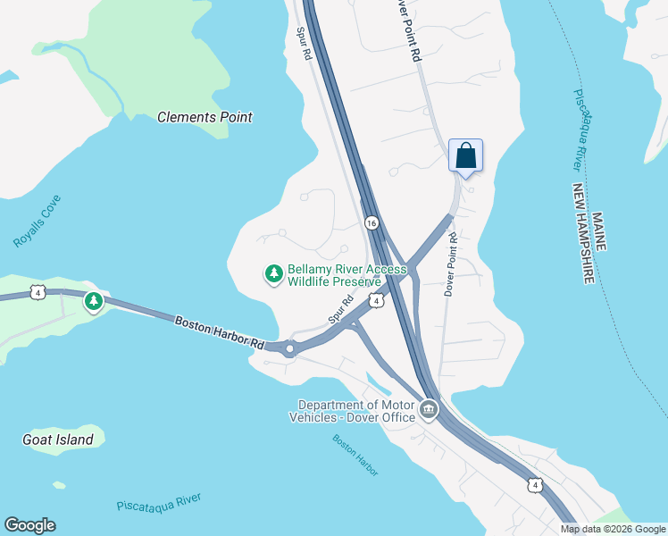 map of restaurants, bars, coffee shops, grocery stores, and more near 6 Deborah Lane in Dover