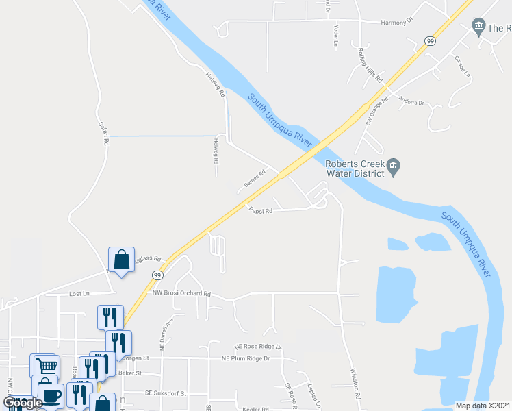 map of restaurants, bars, coffee shops, grocery stores, and more near 140 Pepsi Road in Winston