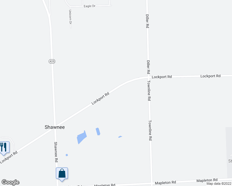 map of restaurants, bars, coffee shops, grocery stores, and more near 3982 Lockport Road in Sanborn