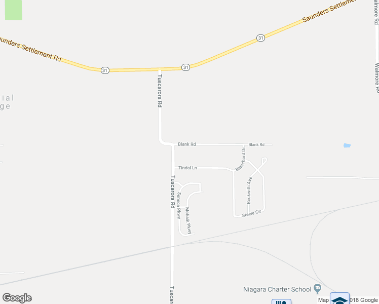 map of restaurants, bars, coffee shops, grocery stores, and more near 5131 Tuscarora Road in Niagara Falls