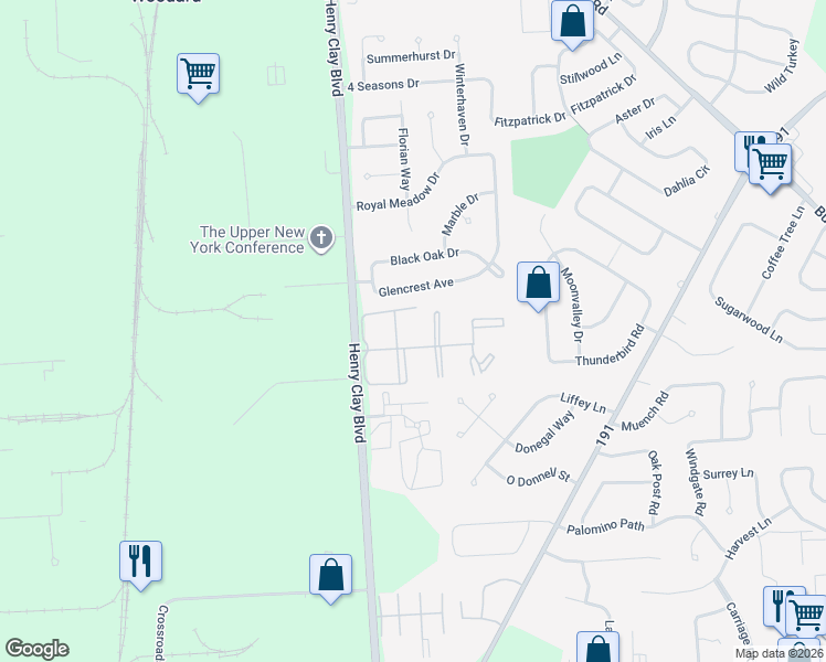 map of restaurants, bars, coffee shops, grocery stores, and more near 4783 Norstar Boulevard in Liverpool
