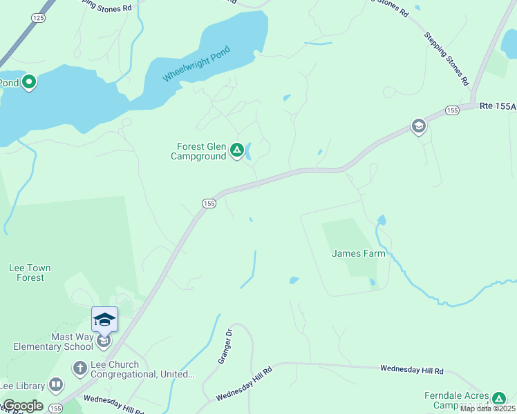 map of restaurants, bars, coffee shops, grocery stores, and more near 72 Mast Road in Lee