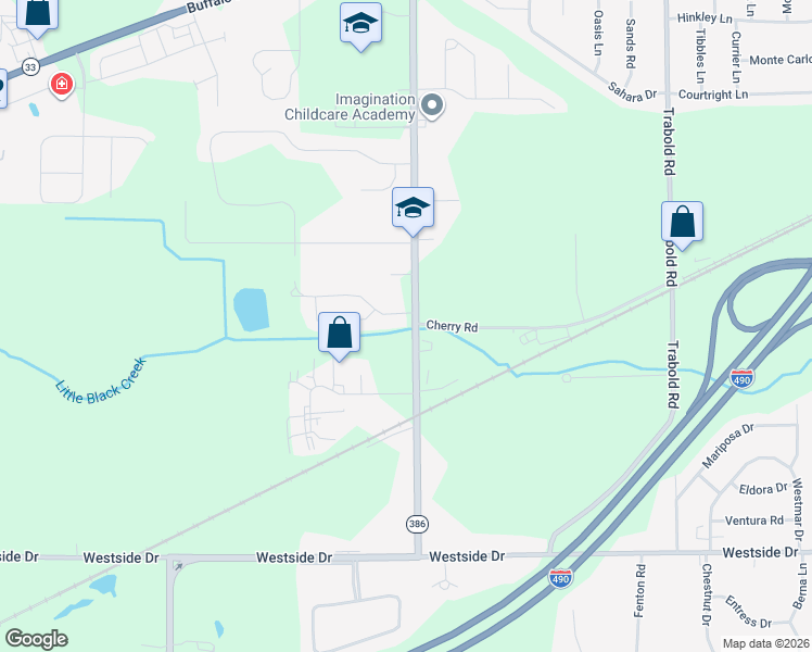 map of restaurants, bars, coffee shops, grocery stores, and more near 495 Coldwater Road in Rochester