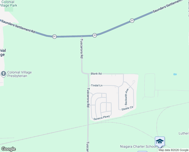 map of restaurants, bars, coffee shops, grocery stores, and more near 5123 Tuscarora Road in Niagara Falls