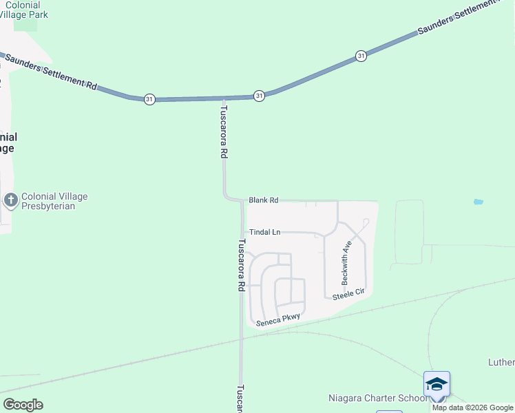 map of restaurants, bars, coffee shops, grocery stores, and more near 5123 Tuscarora Road in Niagara Falls