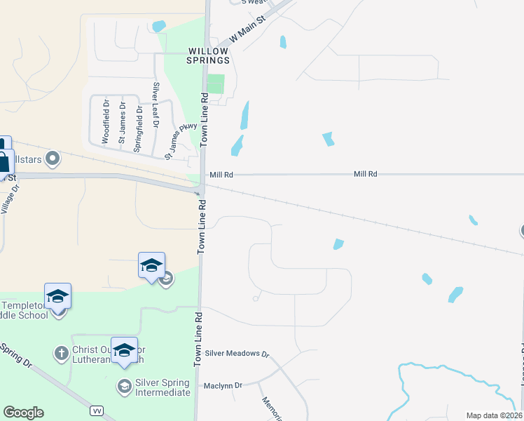 map of restaurants, bars, coffee shops, grocery stores, and more near N64W21757 Mill Road in Menomonee Falls