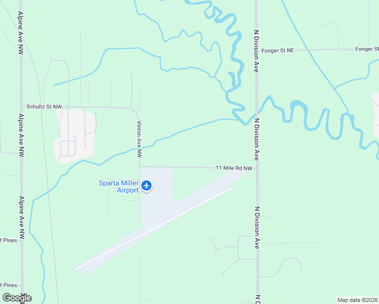map of restaurants, bars, coffee shops, grocery stores, and more near 211 11 Mile Road Northwest in Sparta