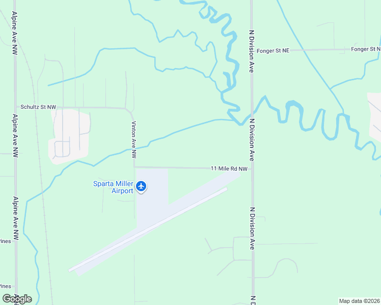 map of restaurants, bars, coffee shops, grocery stores, and more near 211 11 Mile Road Northwest in Sparta