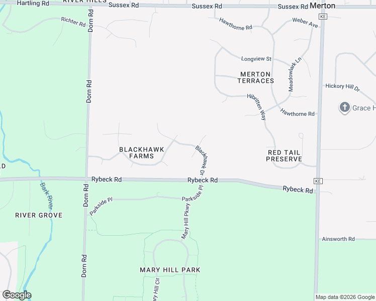 map of restaurants, bars, coffee shops, grocery stores, and more near W287N6295 Blackhawk Drive in Hartland