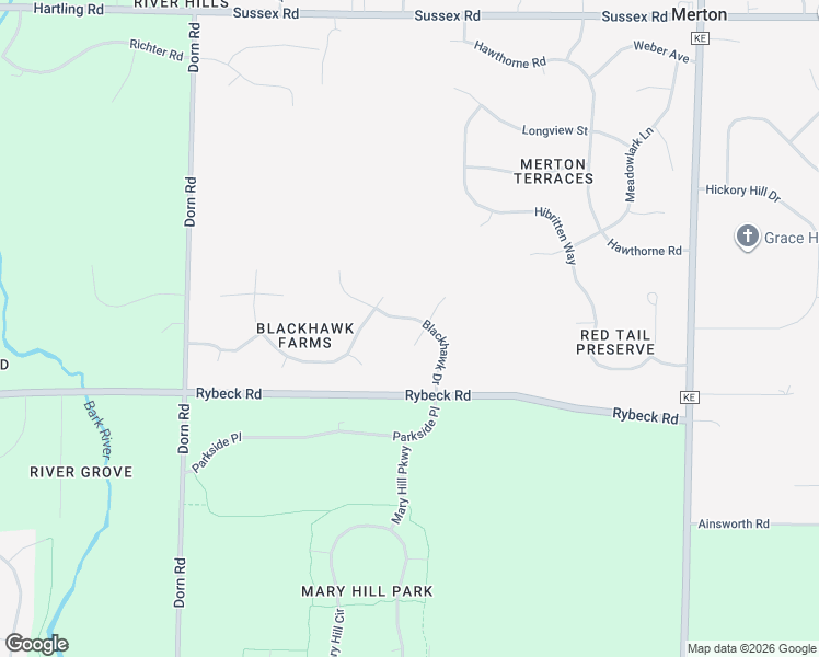 map of restaurants, bars, coffee shops, grocery stores, and more near W287N6295 Blackhawk Drive in Hartland