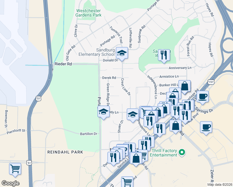 map of restaurants, bars, coffee shops, grocery stores, and more near 14 Clarendon Court in Madison