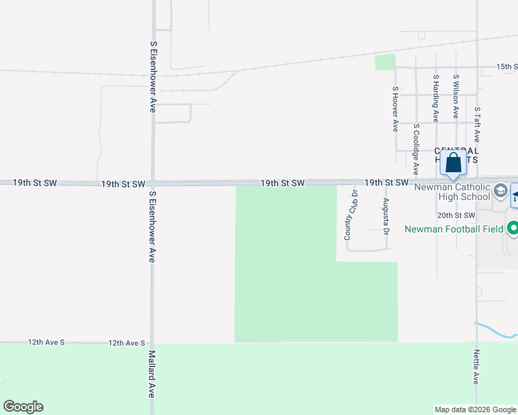 map of restaurants, bars, coffee shops, grocery stores, and more near 3461 19th Street Southwest in Mason City
