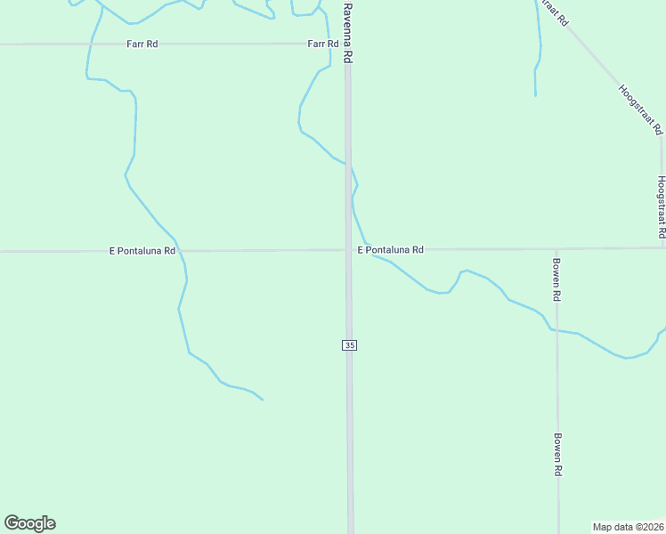 map of restaurants, bars, coffee shops, grocery stores, and more near 6649 South Ravenna Road in Coopersville