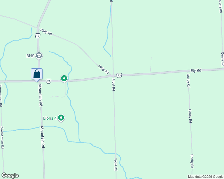 map of restaurants, bars, coffee shops, grocery stores, and more near 3564 Frost Road in Lincoln