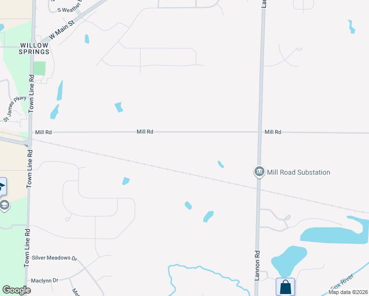 map of restaurants, bars, coffee shops, grocery stores, and more near N64W21021 Mill Road in Menomonee Falls