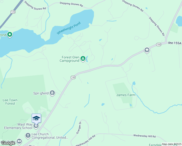 map of restaurants, bars, coffee shops, grocery stores, and more near 72 Mast Road in Lee