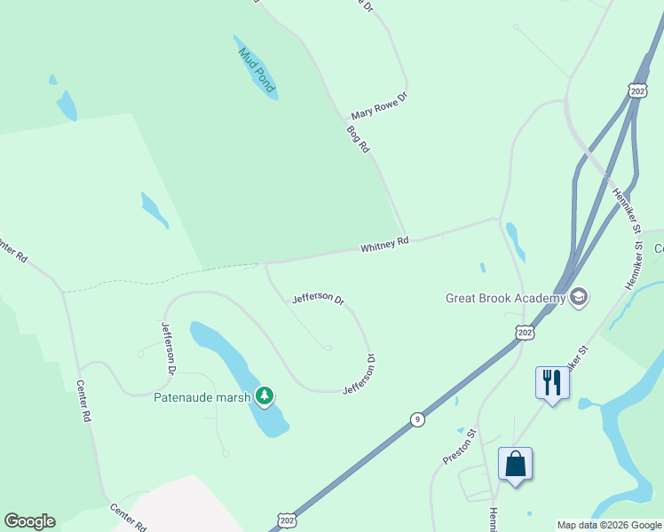 map of restaurants, bars, coffee shops, grocery stores, and more near 273 Jefferson Drive in Hillsboro