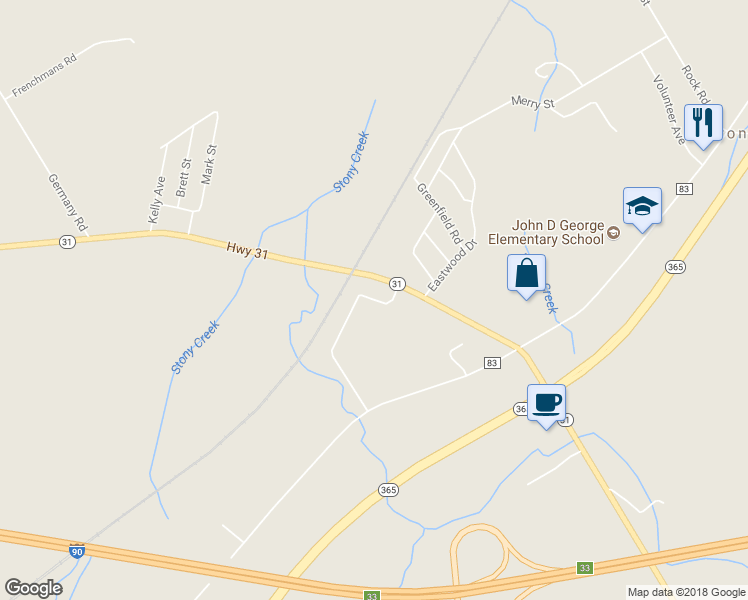 map of restaurants, bars, coffee shops, grocery stores, and more near 5607 Station Street in Verona