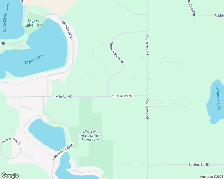 map of restaurants, bars, coffee shops, grocery stores, and more near 9212 Stone View Drive Northeast in Rockford