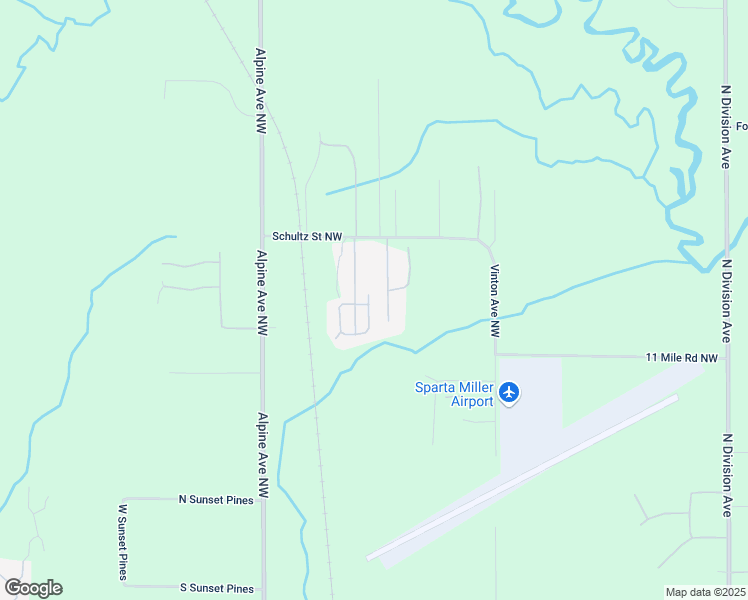 map of restaurants, bars, coffee shops, grocery stores, and more near 630 Schultz Street Northwest in Sparta
