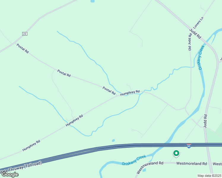 map of restaurants, bars, coffee shops, grocery stores, and more near 7973 Postal Road in Oriskany