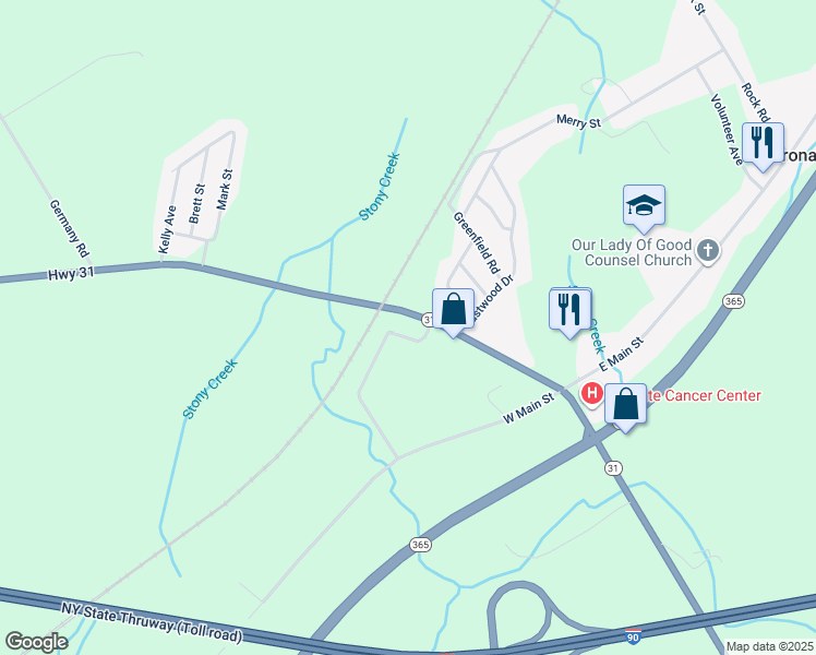 map of restaurants, bars, coffee shops, grocery stores, and more near 5604 Station St in Verona