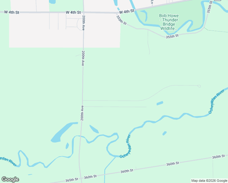 map of restaurants, bars, coffee shops, grocery stores, and more near 2026 358th Street in Spencer