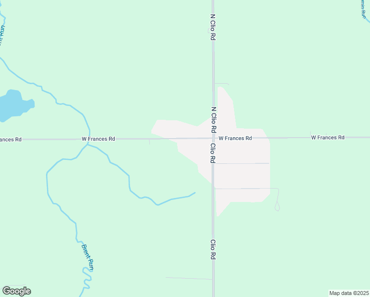 map of restaurants, bars, coffee shops, grocery stores, and more near 3049 West Frances Road in Mount Morris