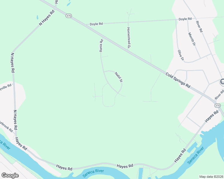 map of restaurants, bars, coffee shops, grocery stores, and more near 7564 Rania Road in Baldwinsville