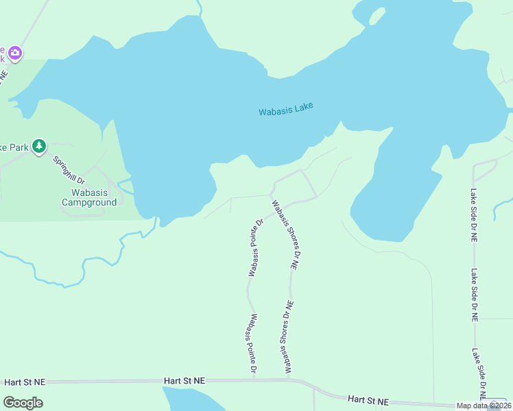 map of restaurants, bars, coffee shops, grocery stores, and more near 9275 Wabasis Shores Drive Northeast in Greenville
