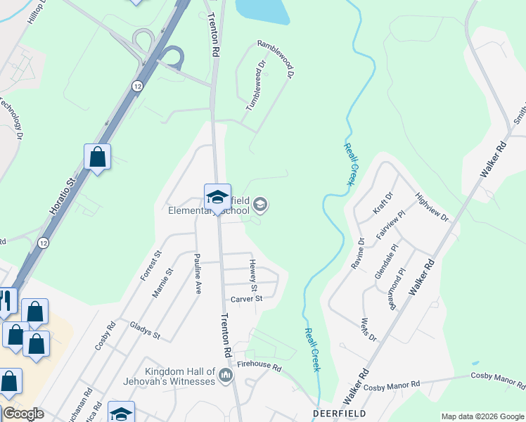 map of restaurants, bars, coffee shops, grocery stores, and more near 115 Schoolhouse Road in Utica