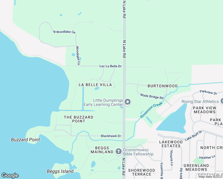 map of restaurants, bars, coffee shops, grocery stores, and more near N63W38107 Florence Court in Oconomowoc