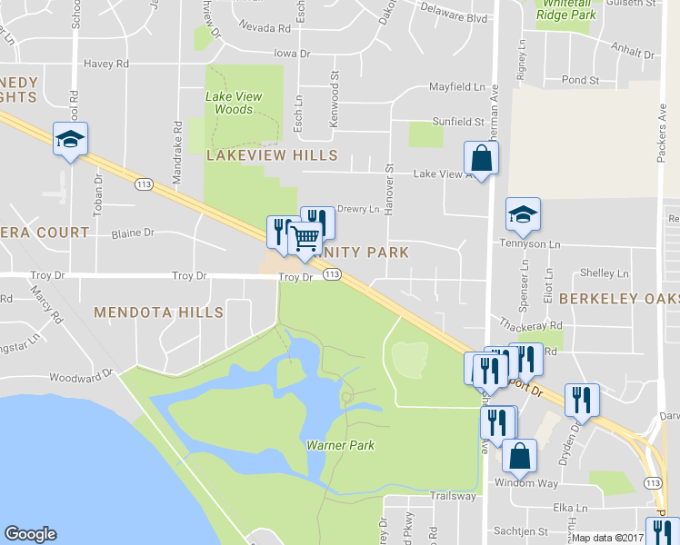 map of restaurants, bars, coffee shops, grocery stores, and more near 1436 Northport Dr in Madison