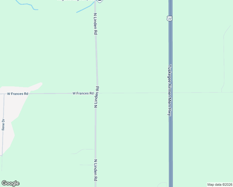 map of restaurants, bars, coffee shops, grocery stores, and more near 4449 West Frances Road in Clio