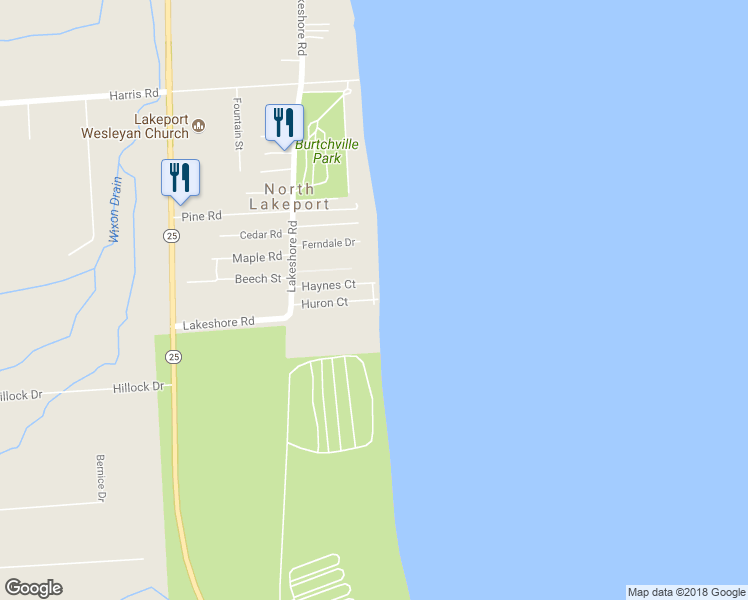 map of restaurants, bars, coffee shops, grocery stores, and more near 7752 Resthaven Court in Fort Gratiot Township