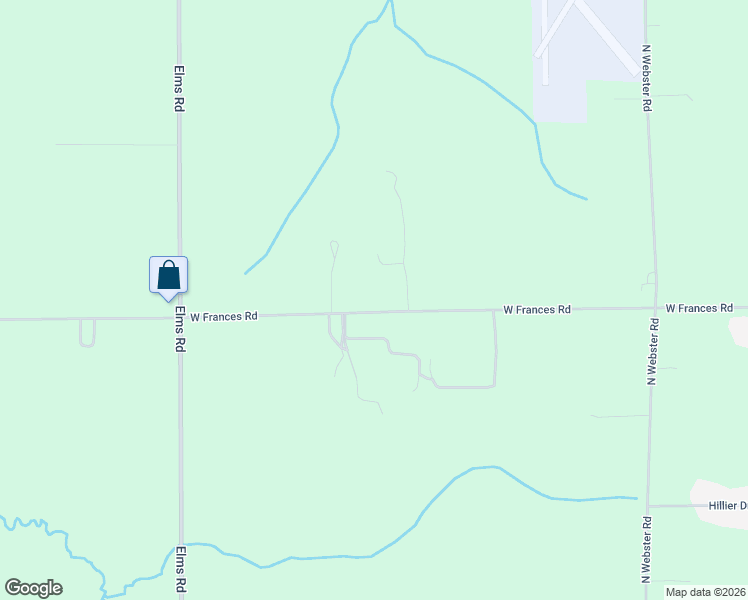 map of restaurants, bars, coffee shops, grocery stores, and more near 6300 West Frances Road in Clio