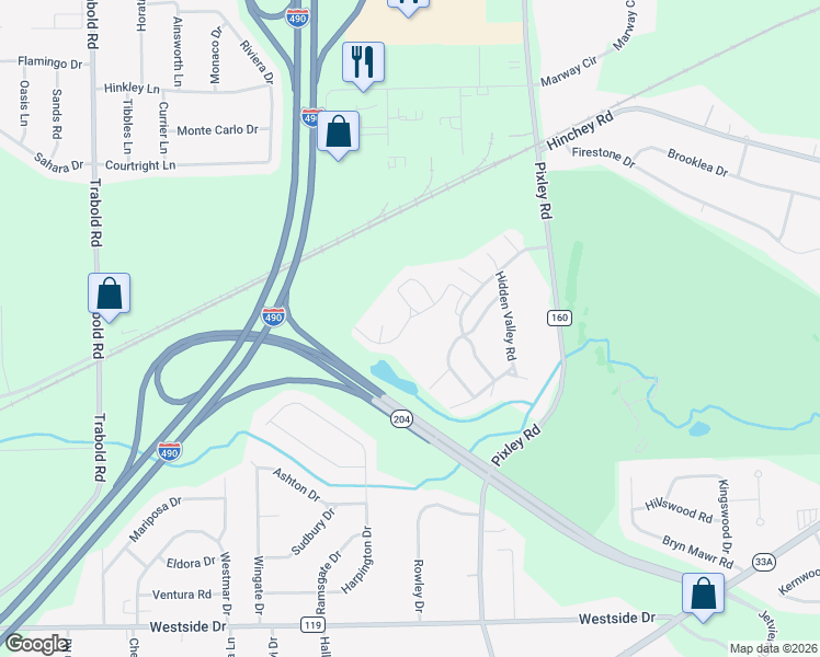map of restaurants, bars, coffee shops, grocery stores, and more near 422 Upper Valley Road in Rochester