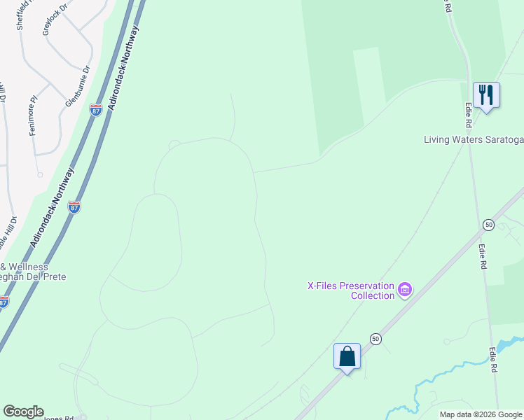 map of restaurants, bars, coffee shops, grocery stores, and more near in Saratoga County