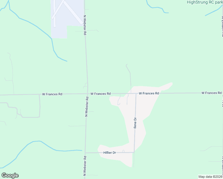 map of restaurants, bars, coffee shops, grocery stores, and more near 5430 West Frances Road in Clio