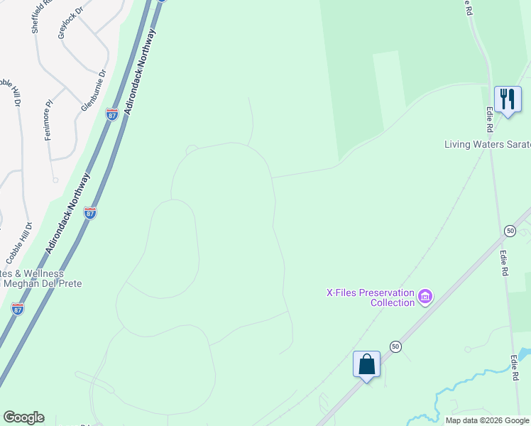 map of restaurants, bars, coffee shops, grocery stores, and more near in Saratoga County