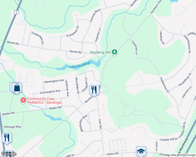 map of restaurants, bars, coffee shops, grocery stores, and more near 4 Lakeview Drive in Gansevoort