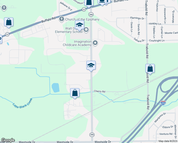 map of restaurants, bars, coffee shops, grocery stores, and more near 423 Coldwater Road in Rochester
