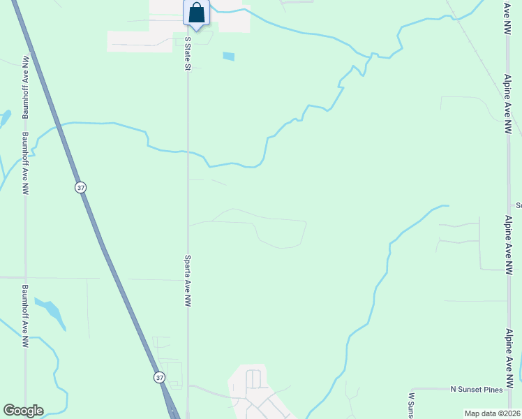 map of restaurants, bars, coffee shops, grocery stores, and more near 9440 Sparta Avenue Northwest in Sparta