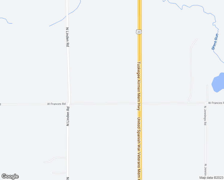 map of restaurants, bars, coffee shops, grocery stores, and more near 4344 West Frances Road in Clio
