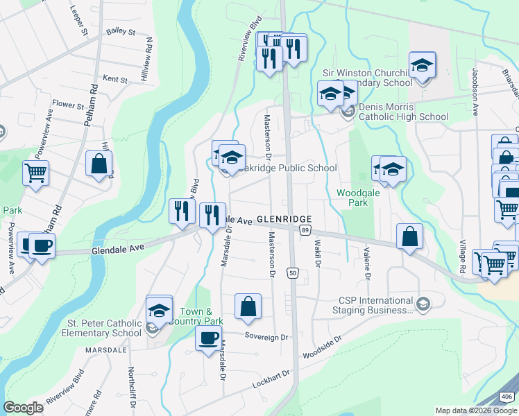 map of restaurants, bars, coffee shops, grocery stores, and more near in St. Catharines