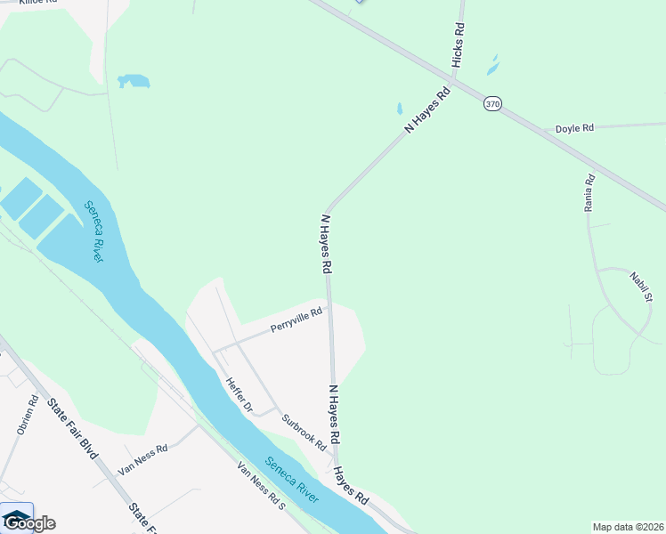 map of restaurants, bars, coffee shops, grocery stores, and more near 7540 North Hayes Road in Baldwinsville