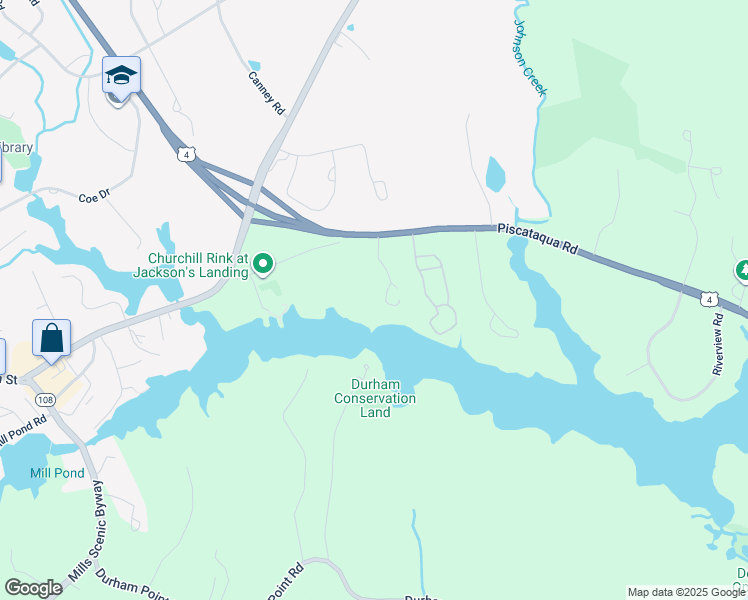 map of restaurants, bars, coffee shops, grocery stores, and more near 38 Piscataqua Road in Durham