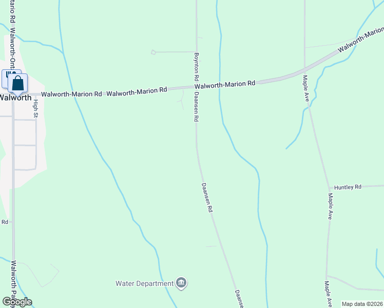 map of restaurants, bars, coffee shops, grocery stores, and more near 3623 Daansen Road in Walworth